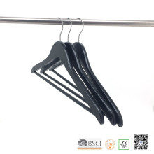 Black Pants Bar Non Slip Shoulder Wood Coat Hangers for Cloth